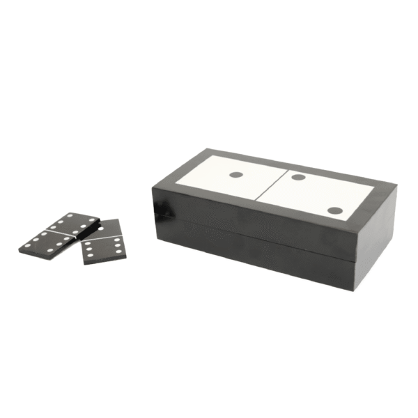 Caja Dominos Resina Black