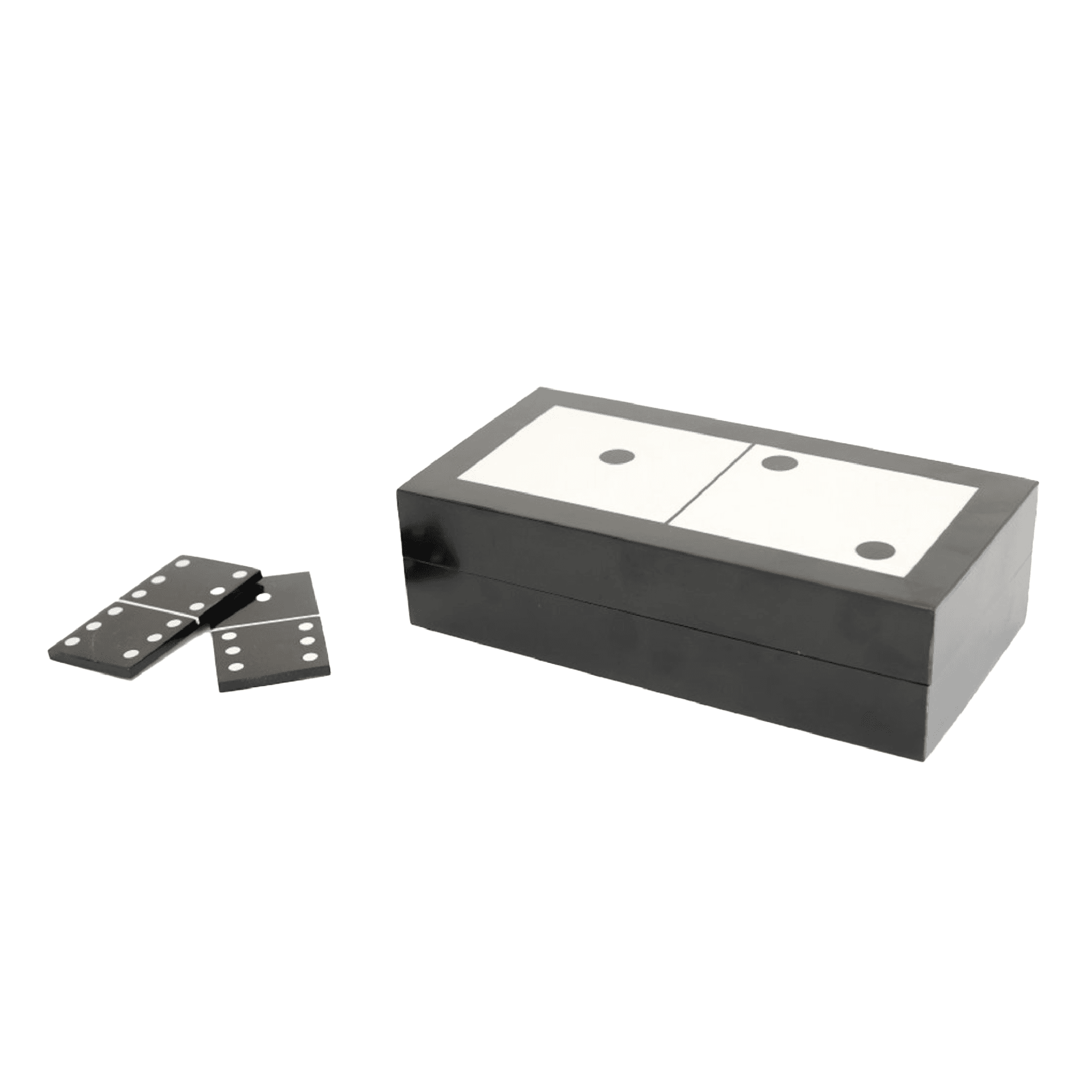 Caja Dominos Resina Black