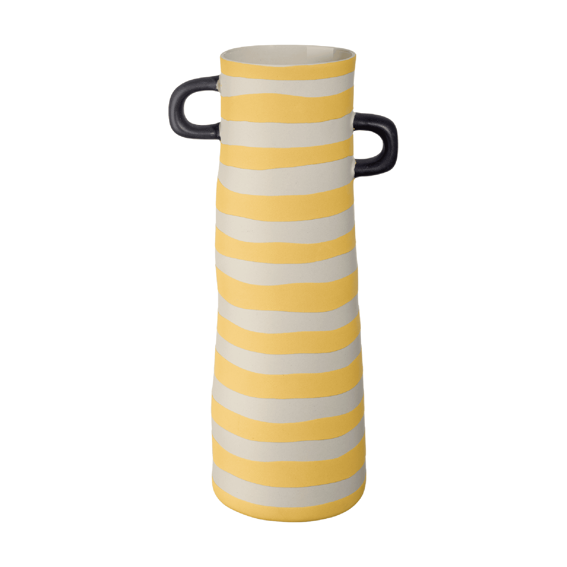 Jarron Rayado Amarillo Gres