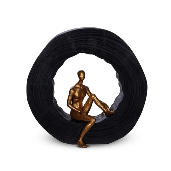 Escultura Hombre Dorado en Madera I