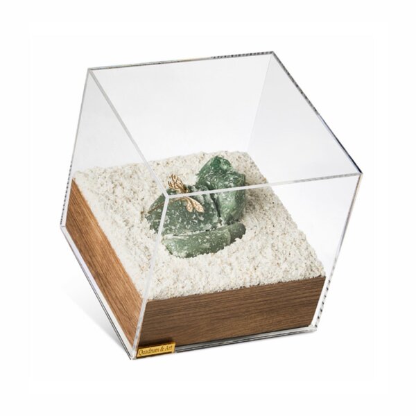 Caja de Acrilico Con Pasta Texturizada Y Libelula Dorada