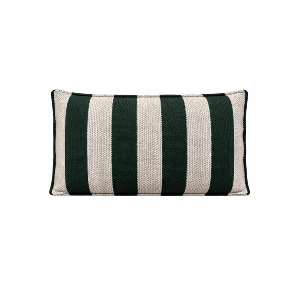 Cojín de Exterior Gisela Verde Musgo/Rami/Off White